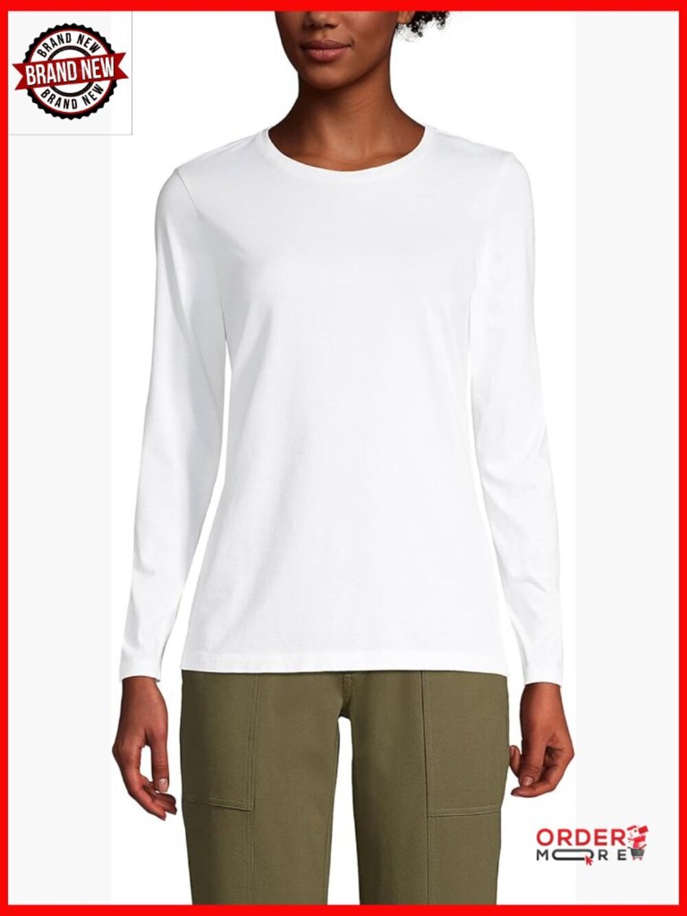 Supima Cotton Long Sleeve Crew Neck Tunic Tee Yoga Shirt